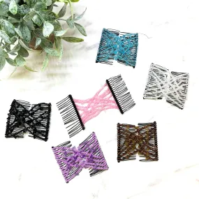 Elastic Beaded Hair Combs