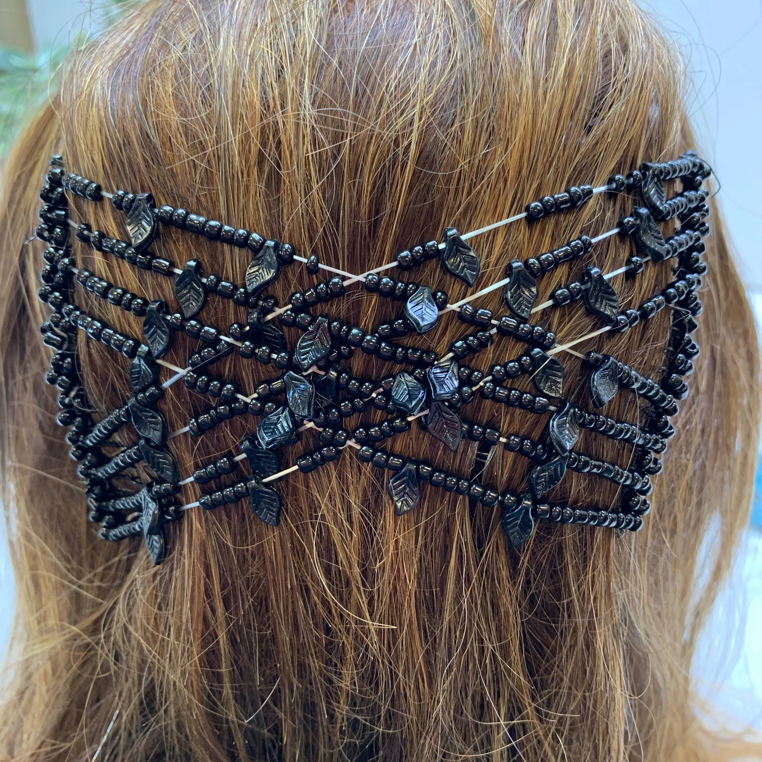 Elastic Beaded Hair Combs