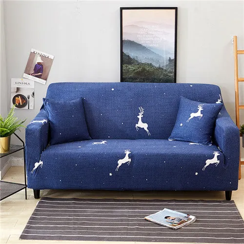 Elastic Slipcover Cartoon Deer Sofa Cover