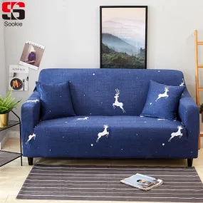 Elastic Slipcover Cartoon Deer Sofa Cover