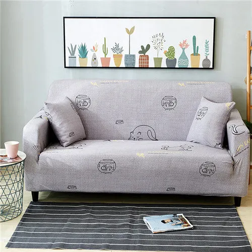 Elastic Slipcover Cartoon Deer Sofa Cover