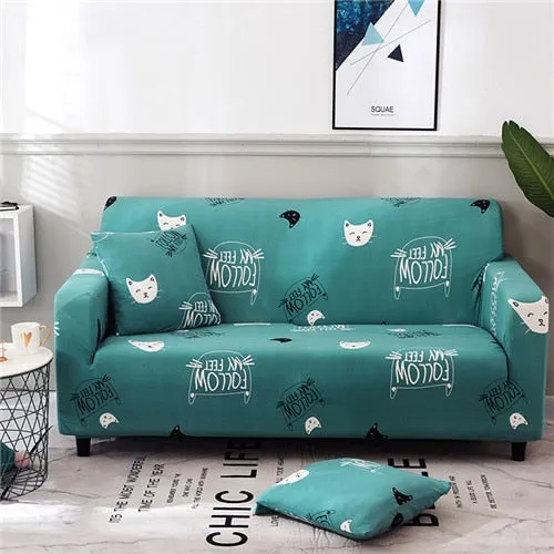 Elastic Slipcover Cartoon Deer Sofa Cover