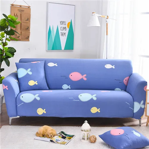 Elastic Slipcover Cartoon Deer Sofa Cover