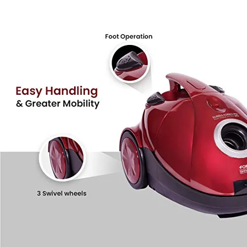 Eureka Forbes Quick Clean DX 1200-Watt Vacuum Cleaner for Home with Free Reusable dust Bag (Red)