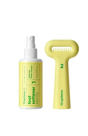 F3 Systems Foot Softner Spray & Callus Razor Kit