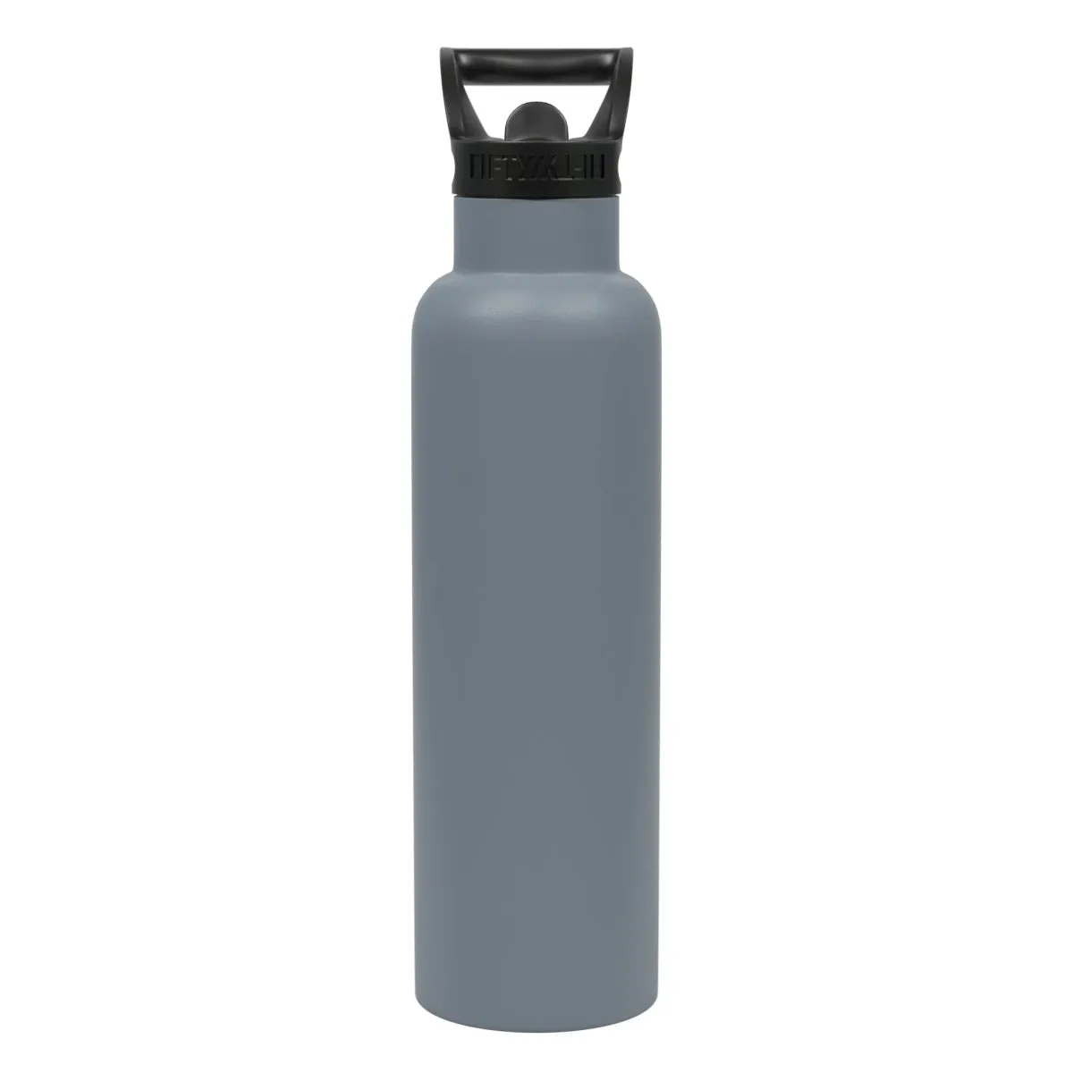 Fifty-Fifty 592235 21 Oz Vacuum Insulation Water Bottle with Straw Cap, Gray