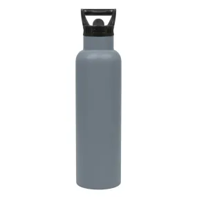 Fifty-Fifty 592235 21 Oz Vacuum Insulation Water Bottle with Straw Cap, Gray