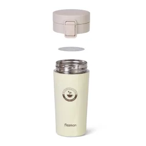 Fissman Double Wall Vacuum Travel Mug Beige 320ml