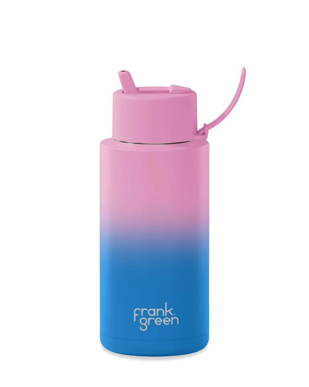 Frank Green Wild Orchid Gradient Ceramic Reusable Bottle with Flip Straw Lid 1,000ml (34oz)