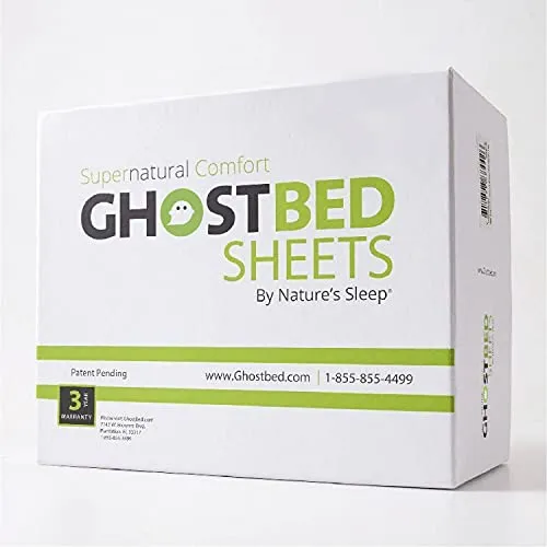 GhostBed King Cooling Supima Cotton and Tencel Luxury Sheet Set - Wrinkle Resistant with Deep Pockets, 6 Piece, Gray