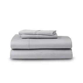 GhostBed King Cooling Supima Cotton and Tencel Luxury Sheet Set - Wrinkle Resistant with Deep Pockets, 6 Piece, Gray