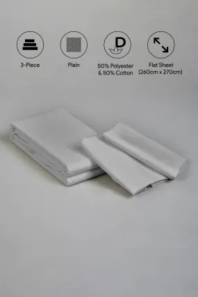 Grey Flat Sheet Set (King Size)