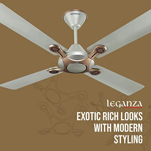 Havells Leganza 4B 1200mm 1 Star Energy Saving Ceiling Fan (Bronze Gold, Pack of 1)