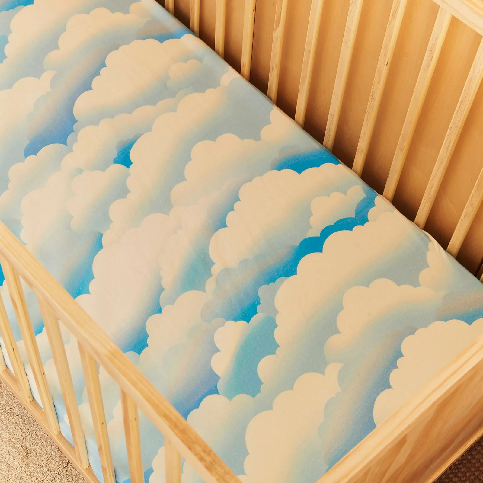 Head in the Clouds Hemp/Organic Cotton Fitted Cot Sheet