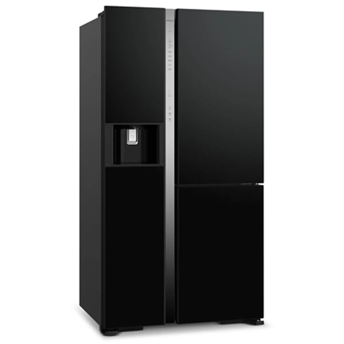 Hitachi R-MX700GVGB1 3D American Style Fridge Freezer - Glass Black - LIMITED TIME OFFER