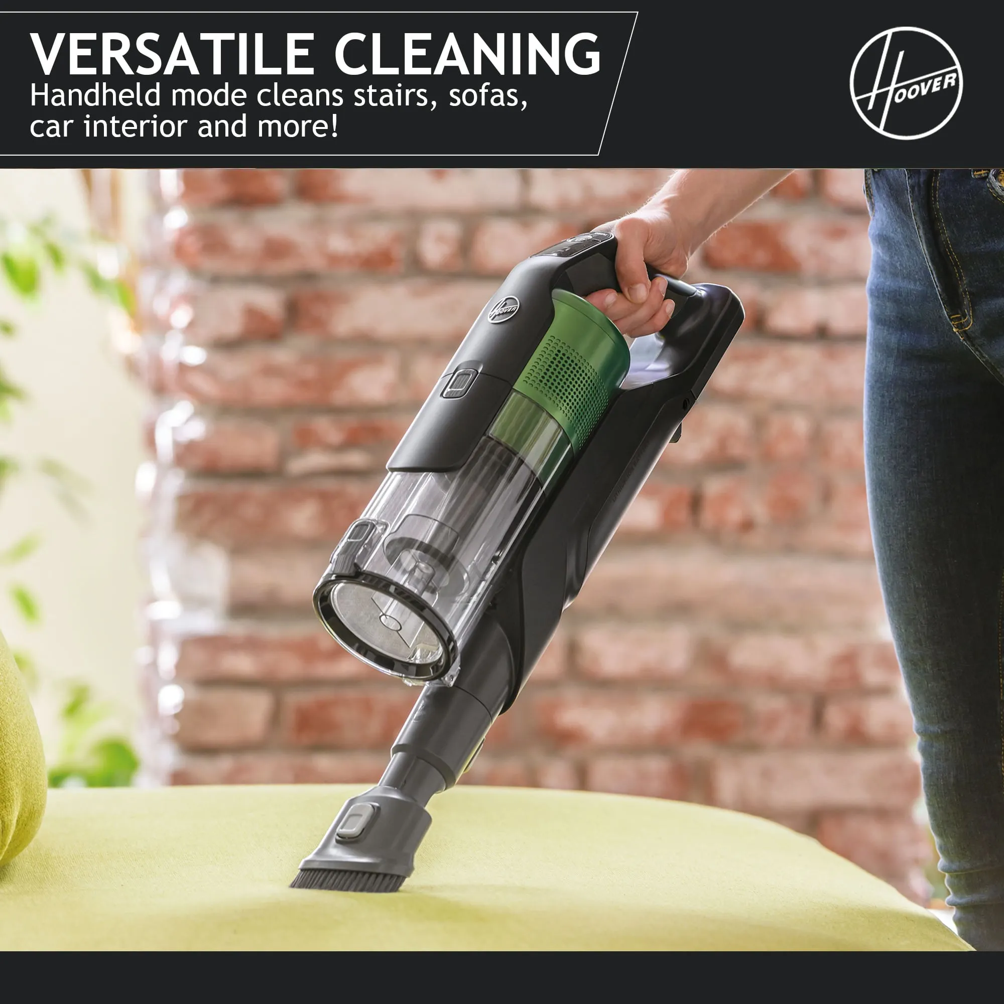 Hoover Cordless Vacuum Cleaner With Anti Hair Wrap (Double Battery), Green - HF9