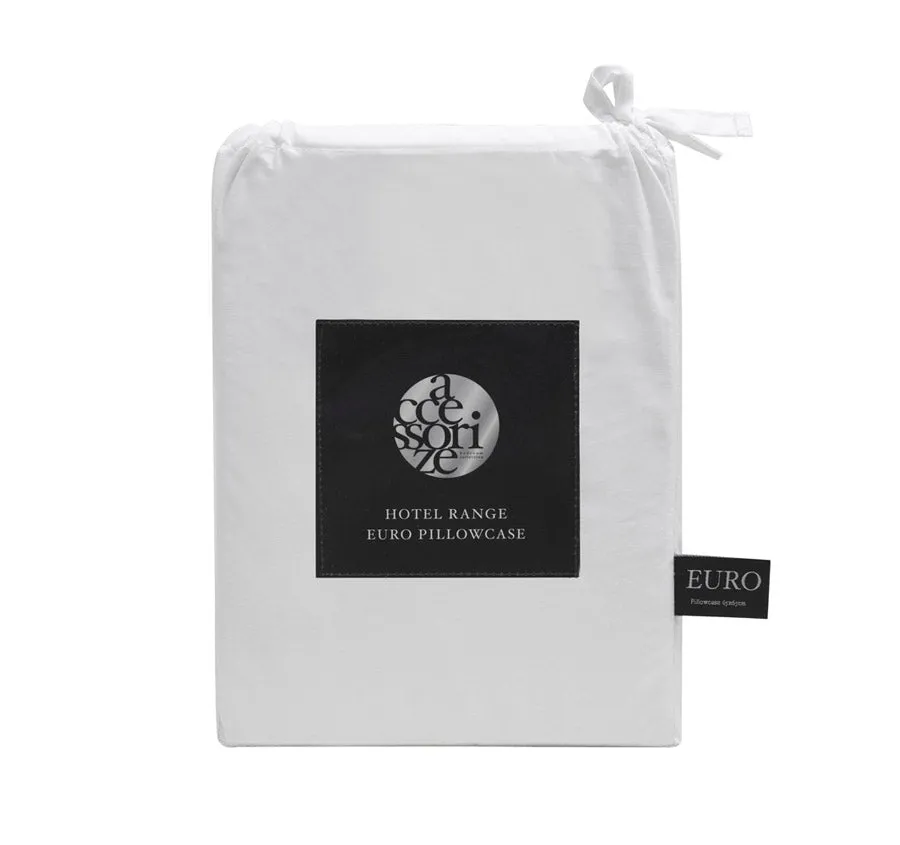 Hotel Deluxe European Pillowcase White