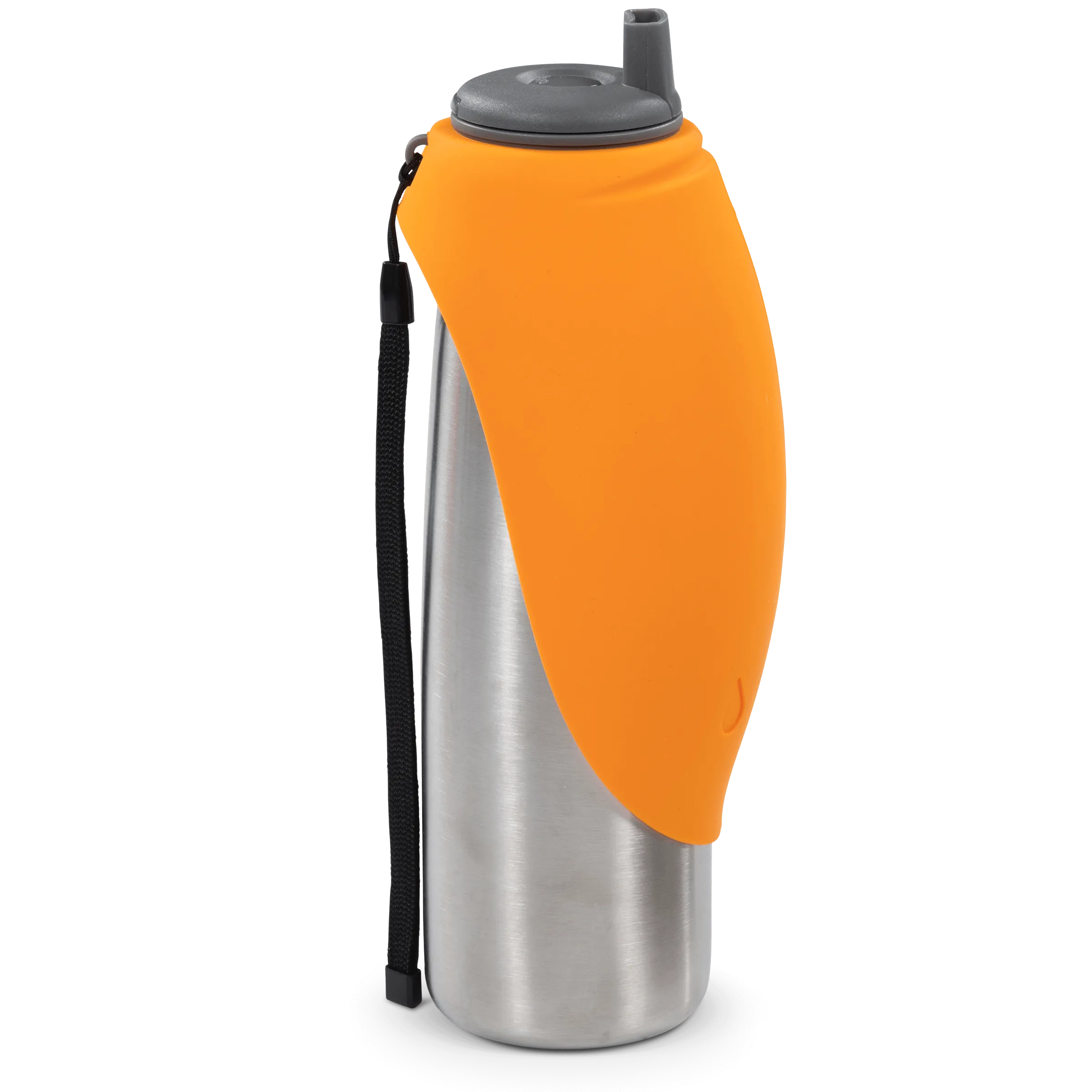 Insulated Double Wall Dog Travel Water Bottle with flip up bowl