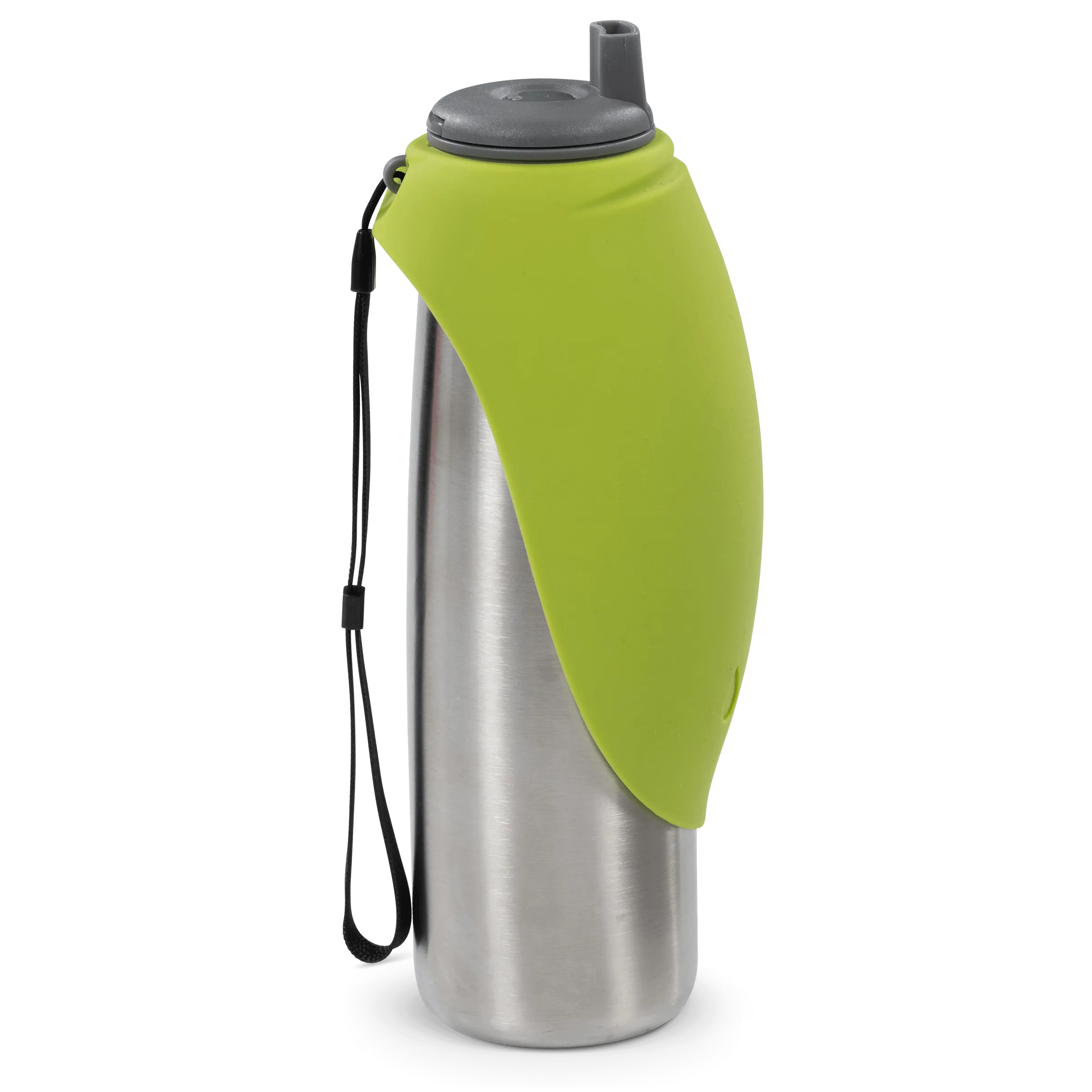 Insulated Double Wall Dog Travel Water Bottle with flip up bowl