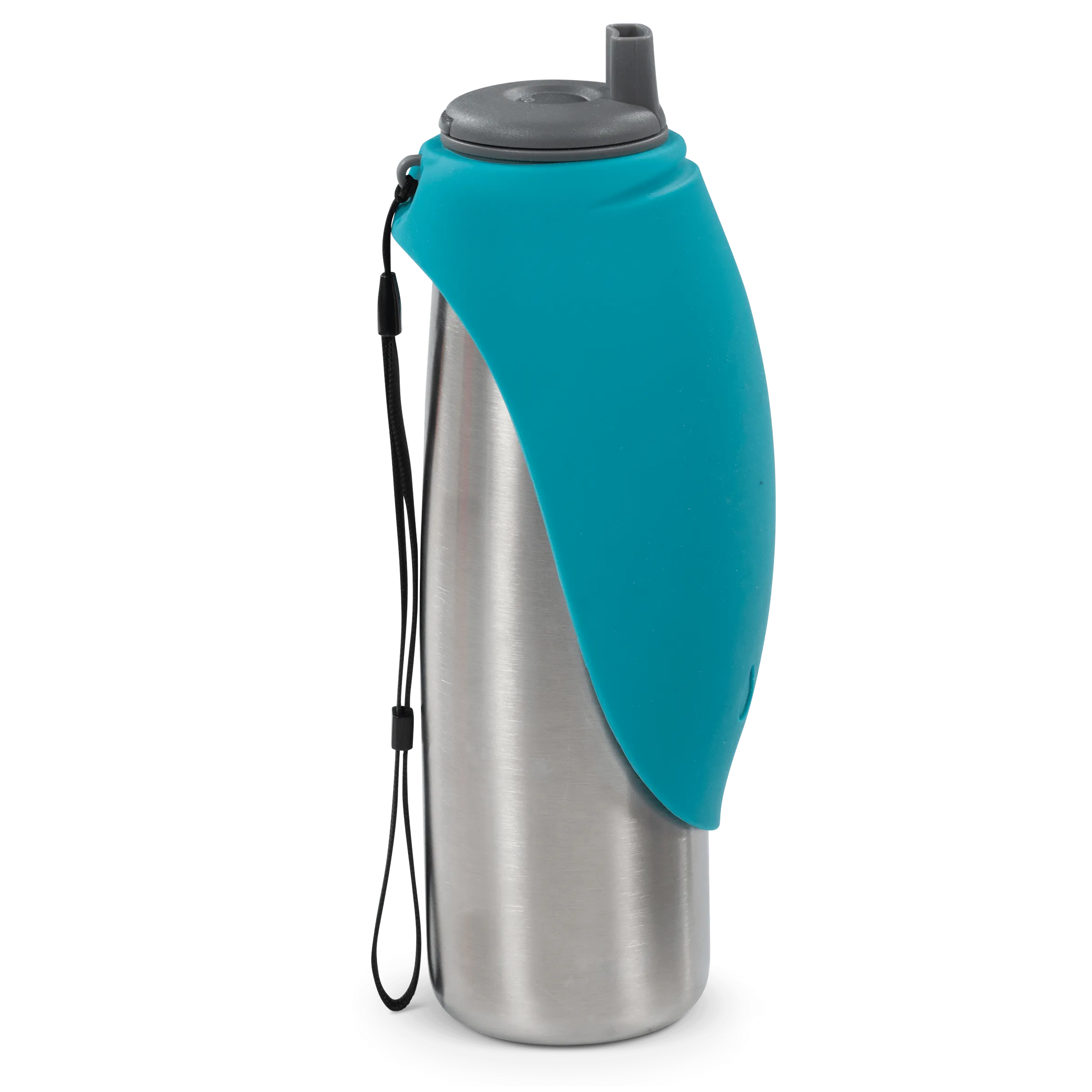 Insulated Double Wall Dog Travel Water Bottle with flip up bowl