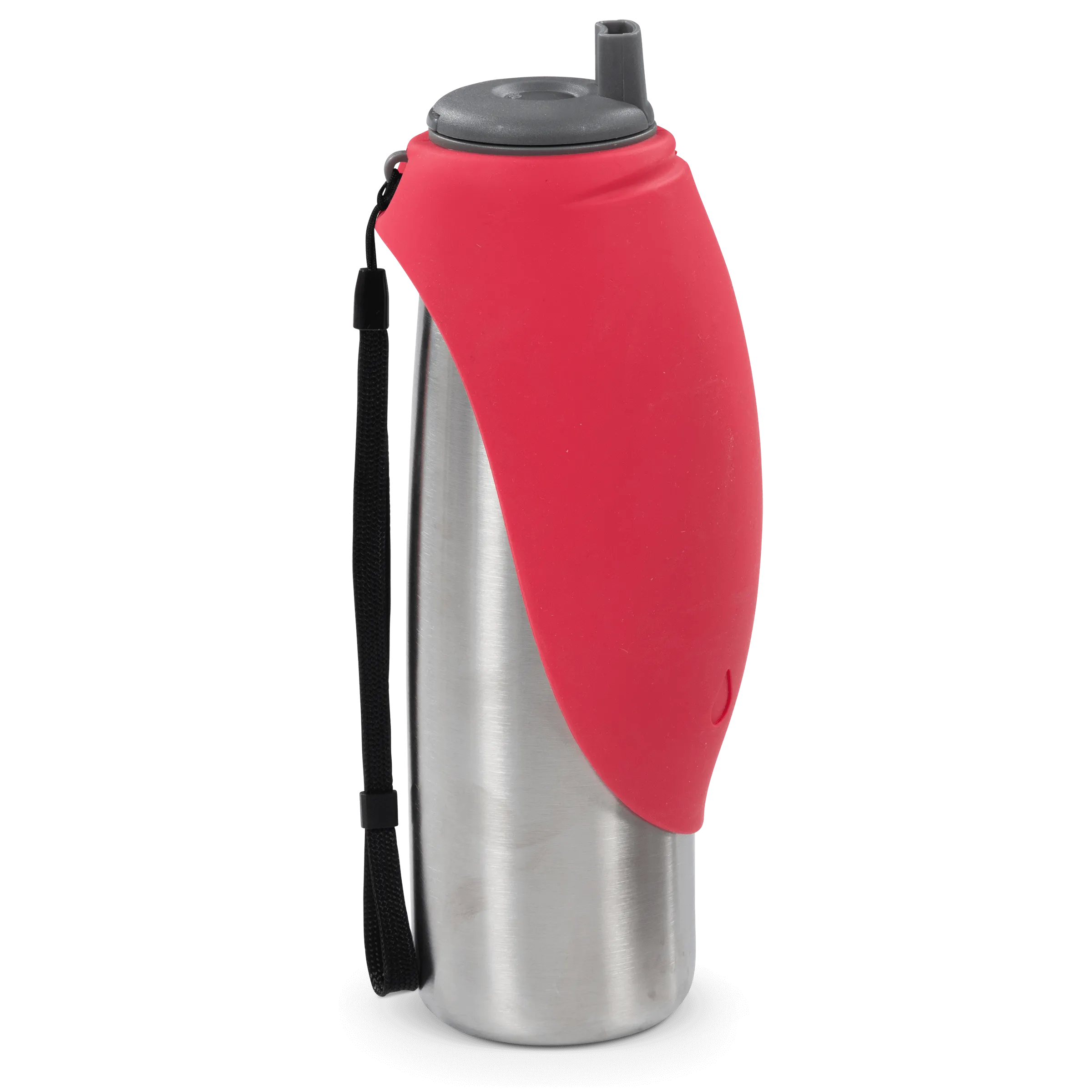 Insulated Double Wall Dog Travel Water Bottle with flip up bowl