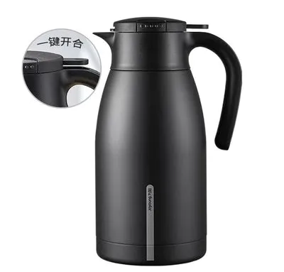 JoYoung Stainless Steel Thermos Flask Insulated Vacuum Jug 1.9L Black B19LF2B