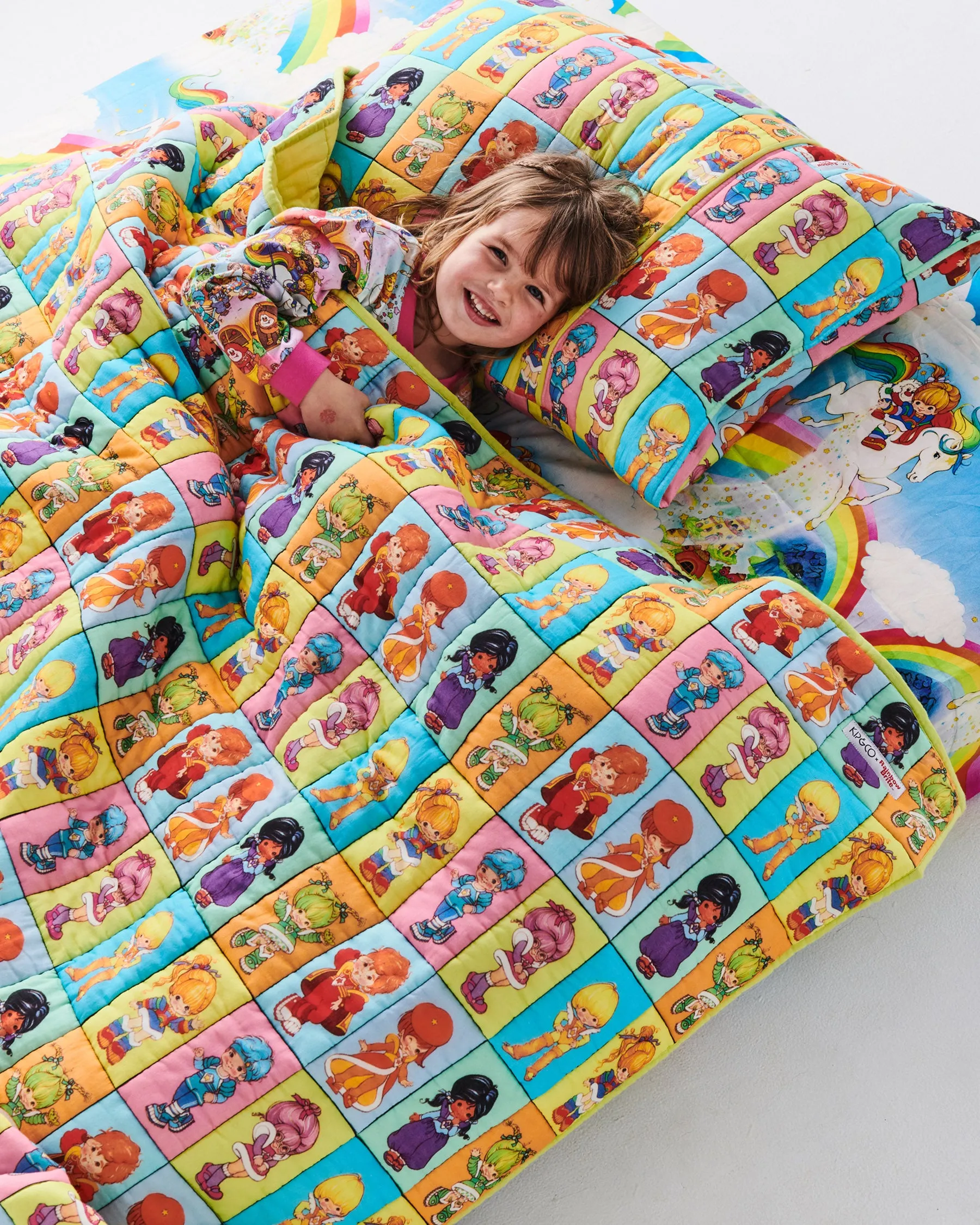 Kip&Co x Rainbow Brite The Gang Organic Cotton Quilted Pillowcase