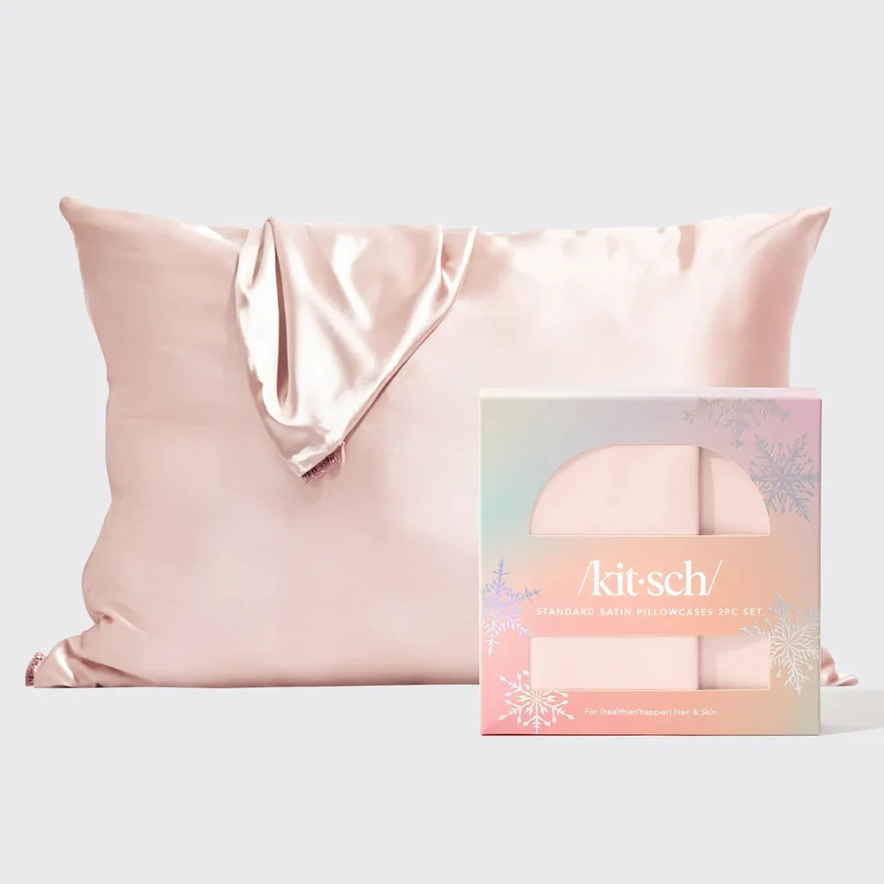 Kitsch: Holiday Standard Pillowcase Set in Blush