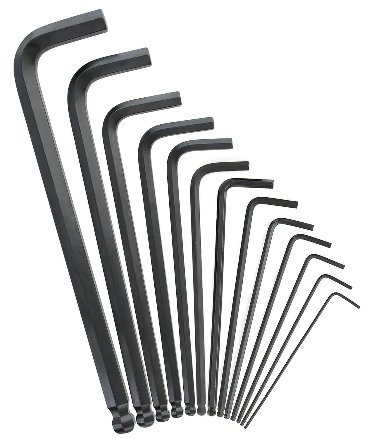 Kuber Industries Hex Key Allen Wrench Set with Ball End|Industrial Grade Allen Wrench Set|Bonus Free Strength Helping T-Handle 26" Piece Set (Black) (Pack Of 5)