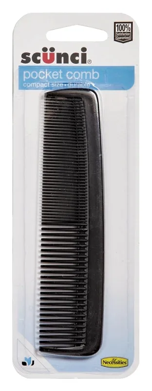 Lil' DRUG STORE 7-92554-11200-0 Pocket Hair Comb, Plastic Bristle, Black Bristle :EA: QUANTITY: 48