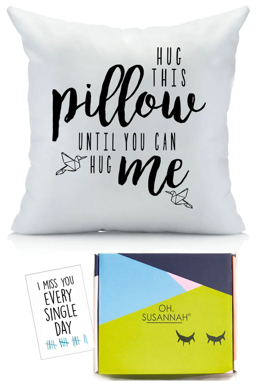 Long Distance Relationship Gift - "Hug This Pillow" Pillow Case