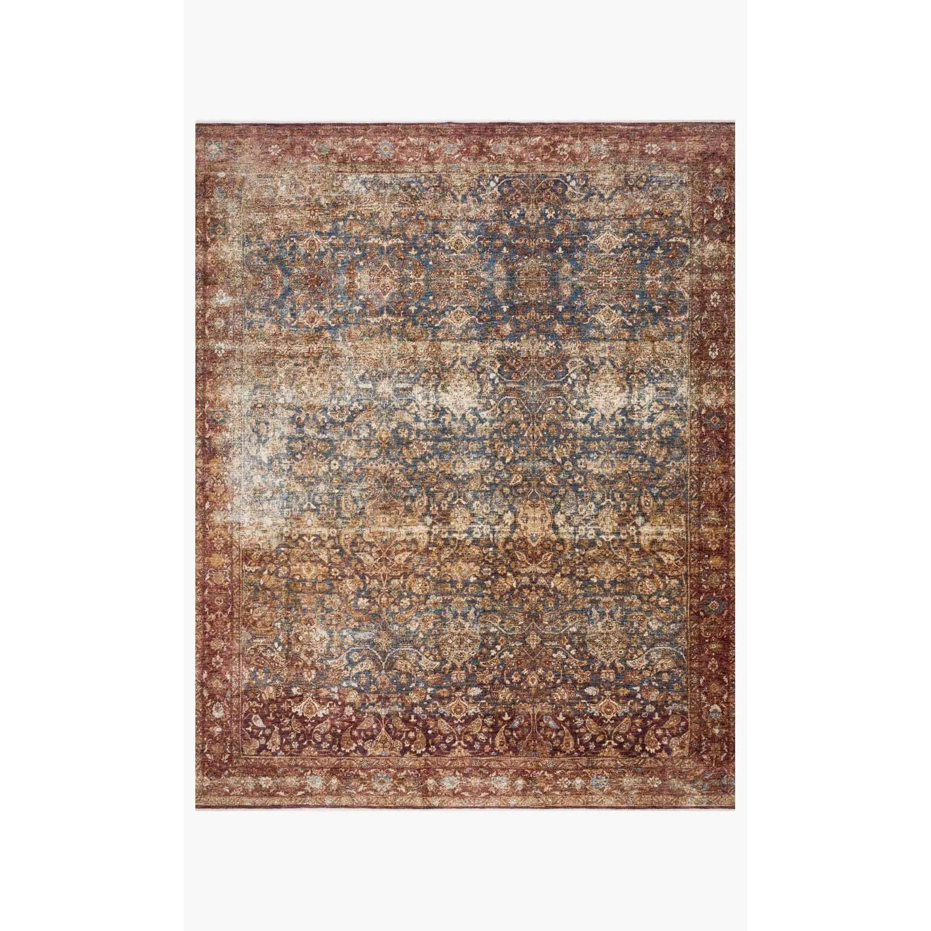 Magnolia Home Kennedy Denim/Brick Rug