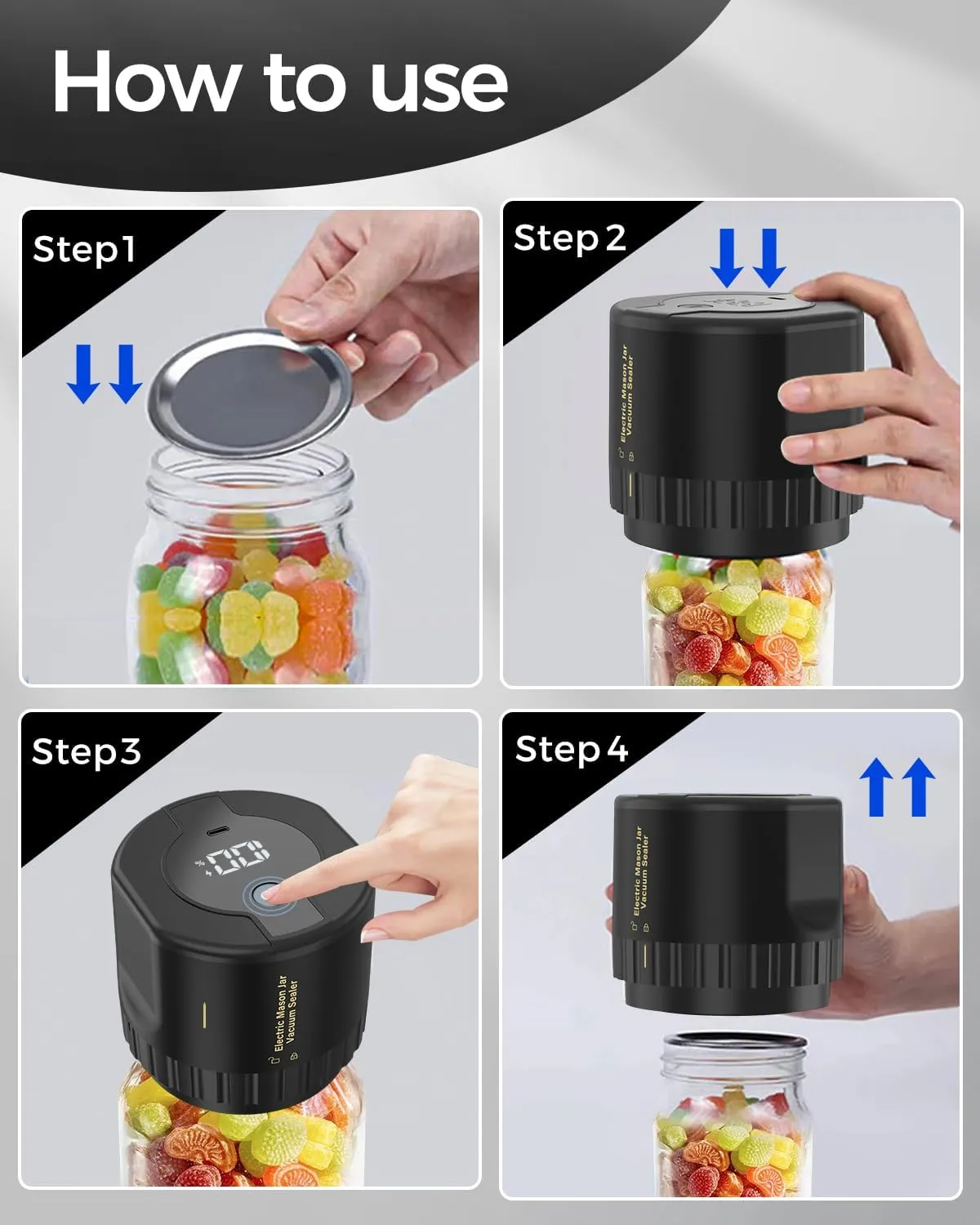 Mason Jar Electric Vacuum Sealer Kit