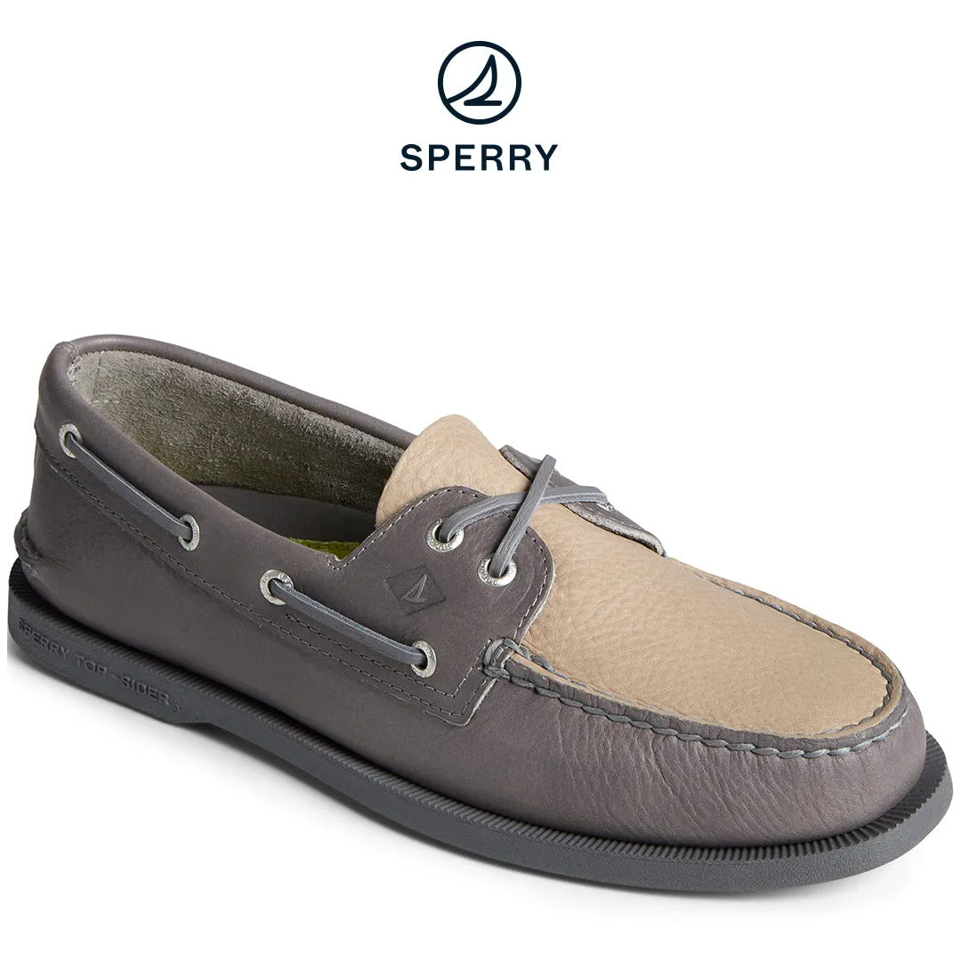 Men's Authentic Original™ Tumbled Boat Shoe Grey (STS25291)