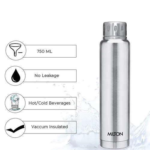 Milton Thermosteel Elfin 750 ml Bottle, Steelplain