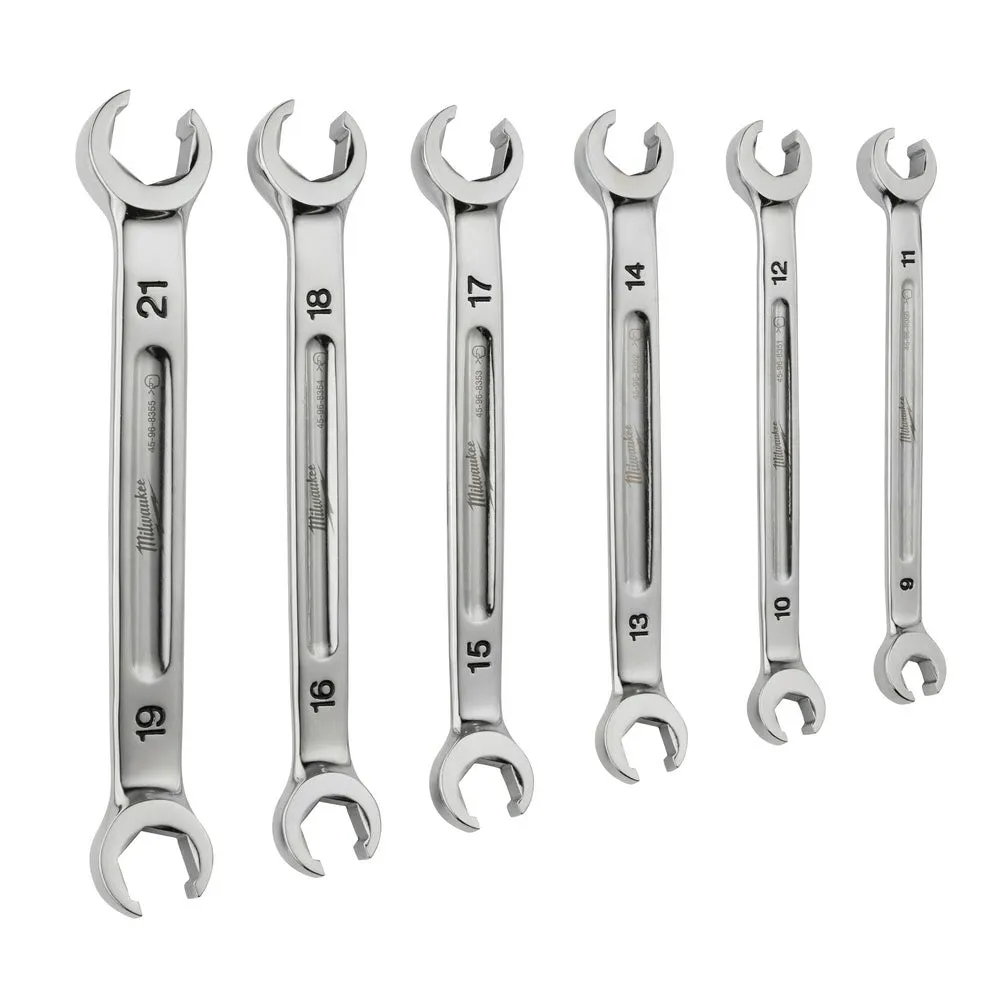 Milwaukee 48-22-9471 6pc Double End Flare Nut Wrench Set - Metric