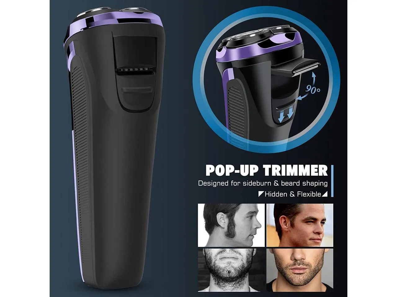 Mini Rechargeable Triple Blades Shaving Razor For Men En-9306