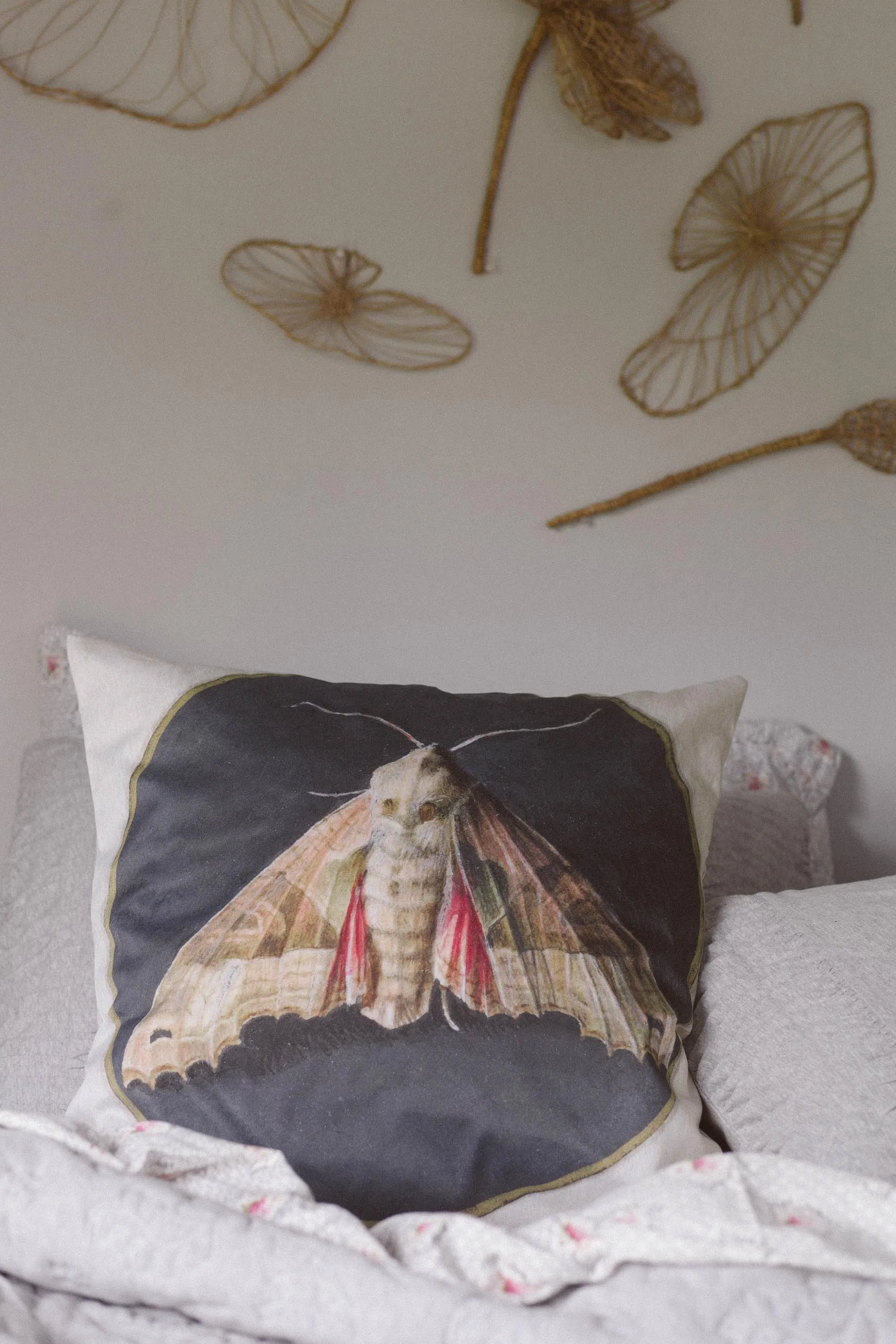 Moth cushion cover *organic cotton