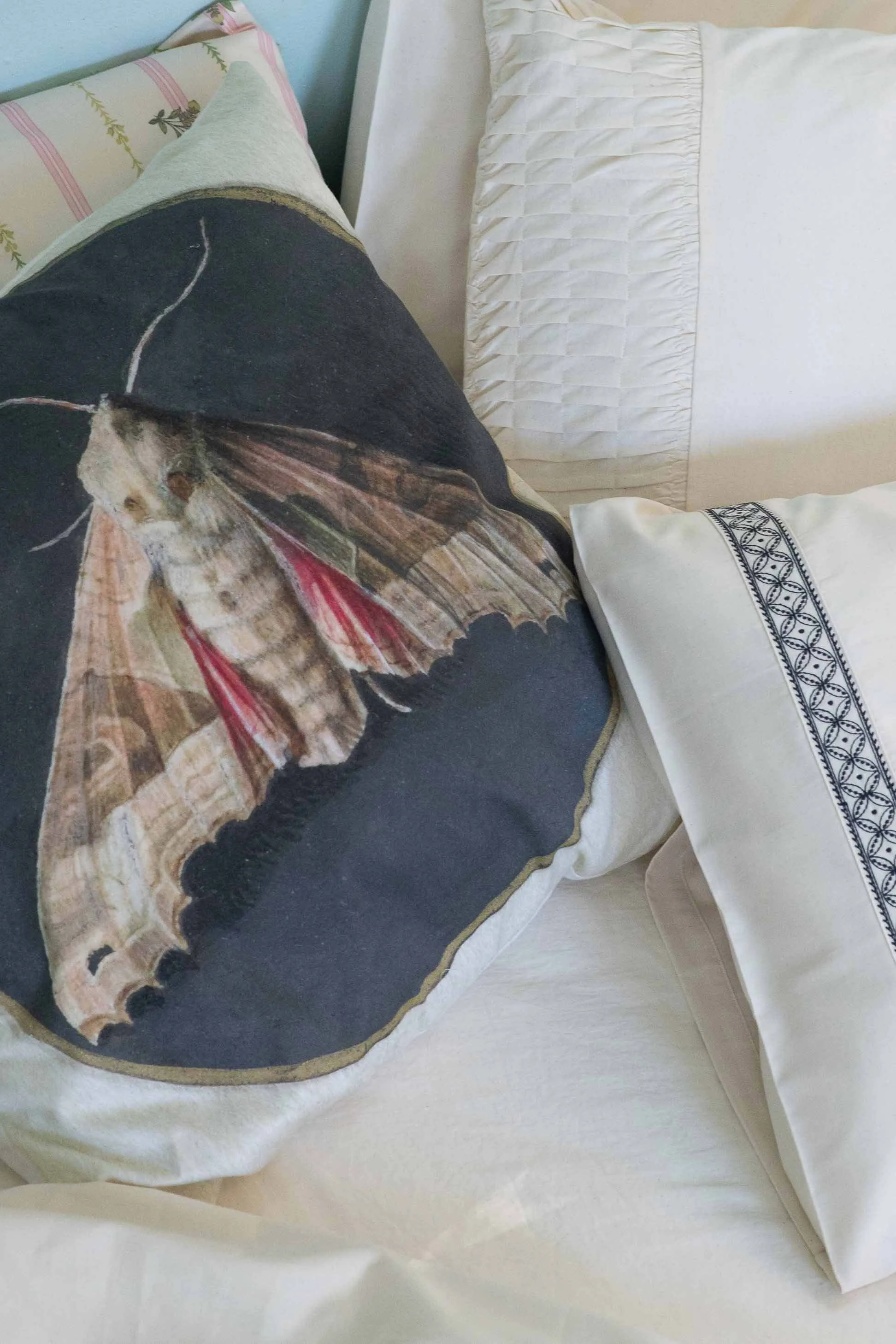 Moth cushion cover *organic cotton