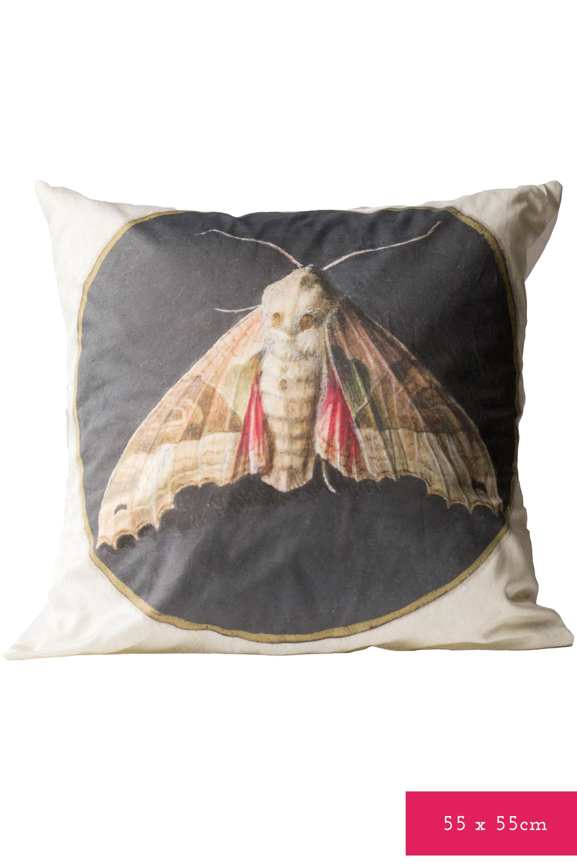 Moth cushion cover *organic cotton