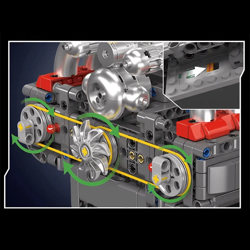 Motorised Flat 6 Engine 608pcs