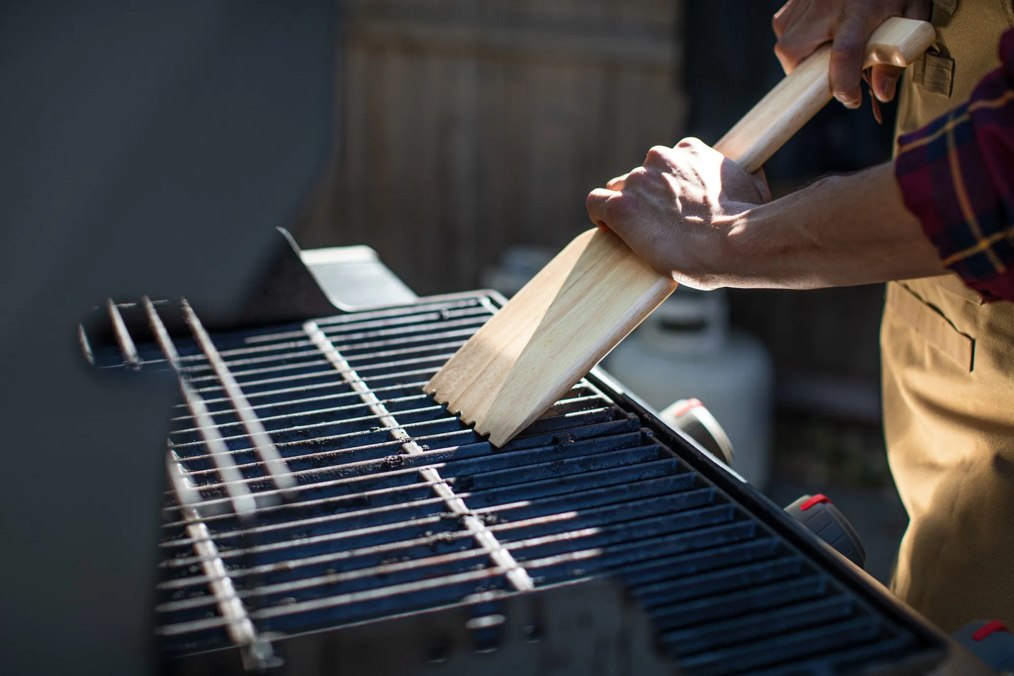 Ohio State Buckeyes - Hardwood BBQ Grill Scraper with Bottle Opener