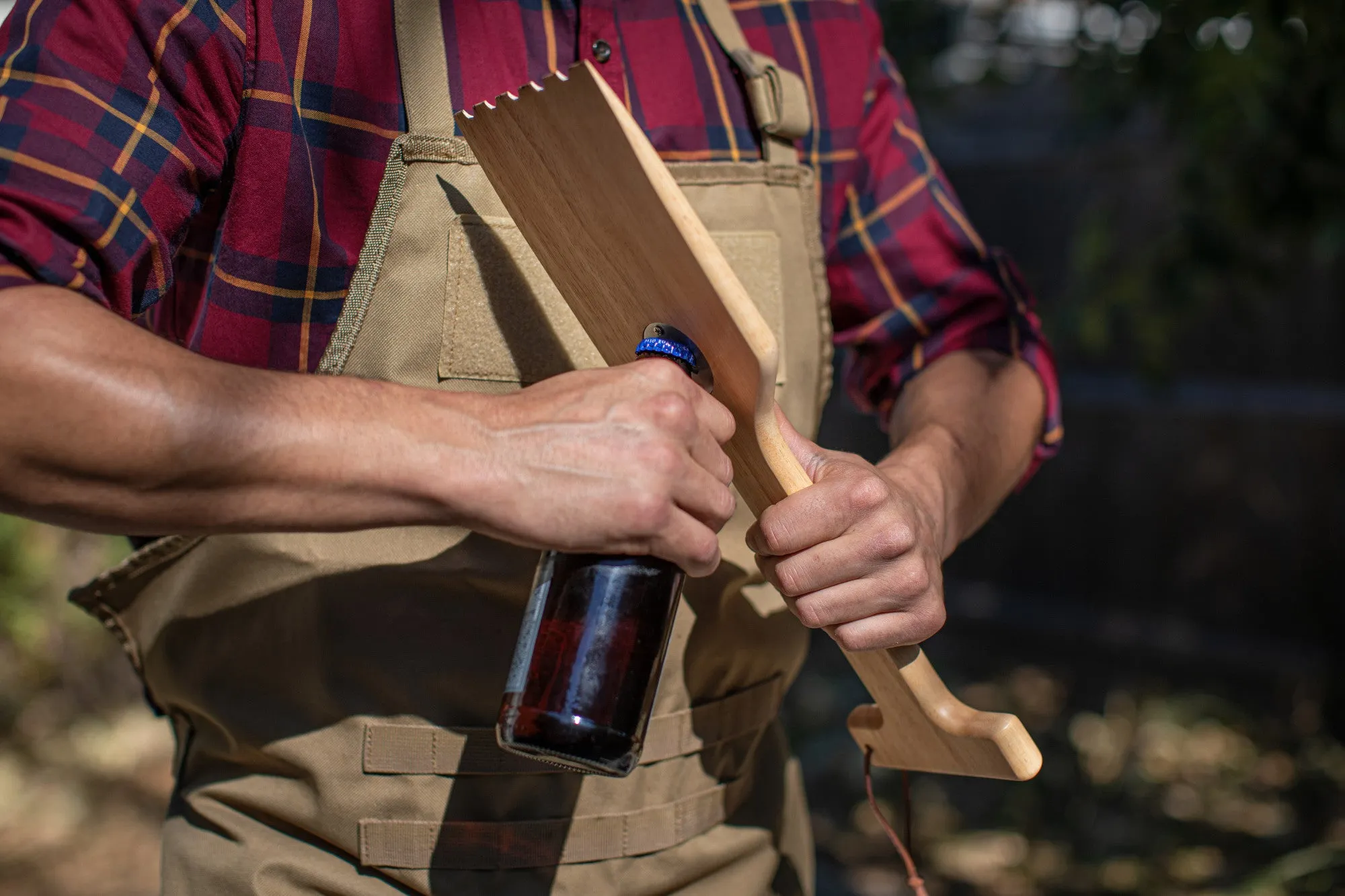 Ohio State Buckeyes - Hardwood BBQ Grill Scraper with Bottle Opener