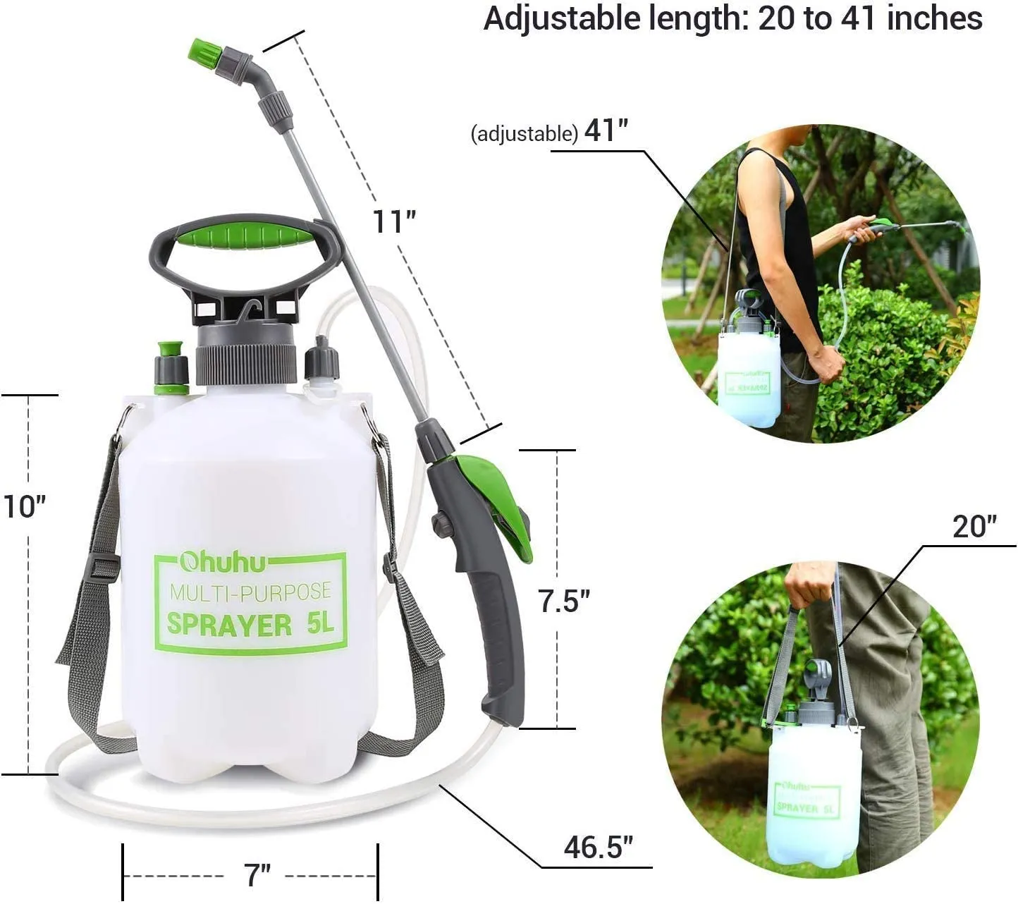 Ohuhu Pump Sprayer - 1.3 Gallon/5L