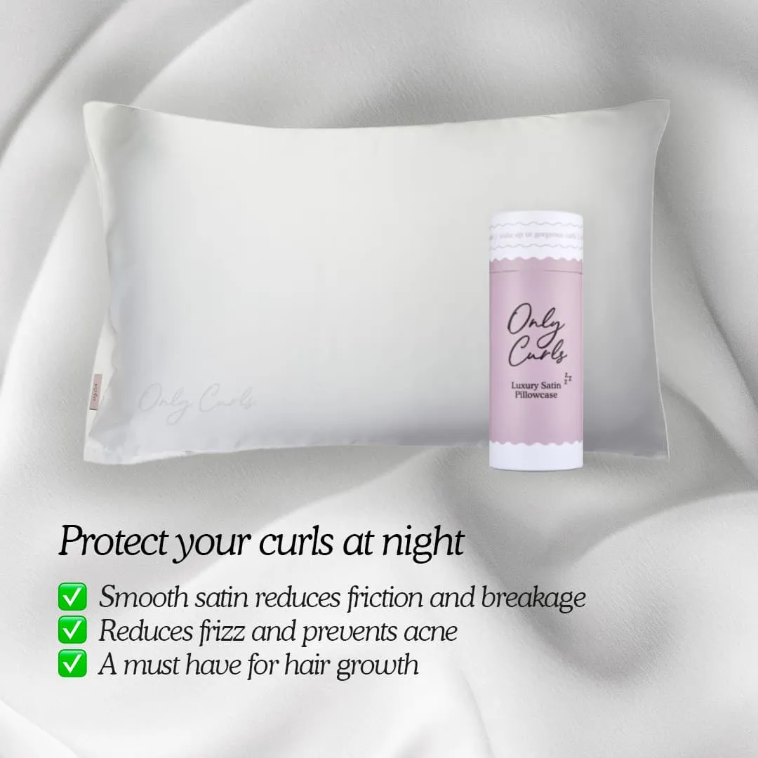 Only Curls Satin Pillowcase - White