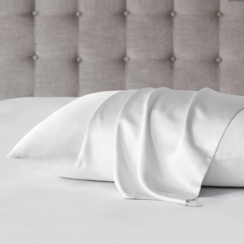 Open Box - Queen Mulberry 100% Silk Pillowcase White