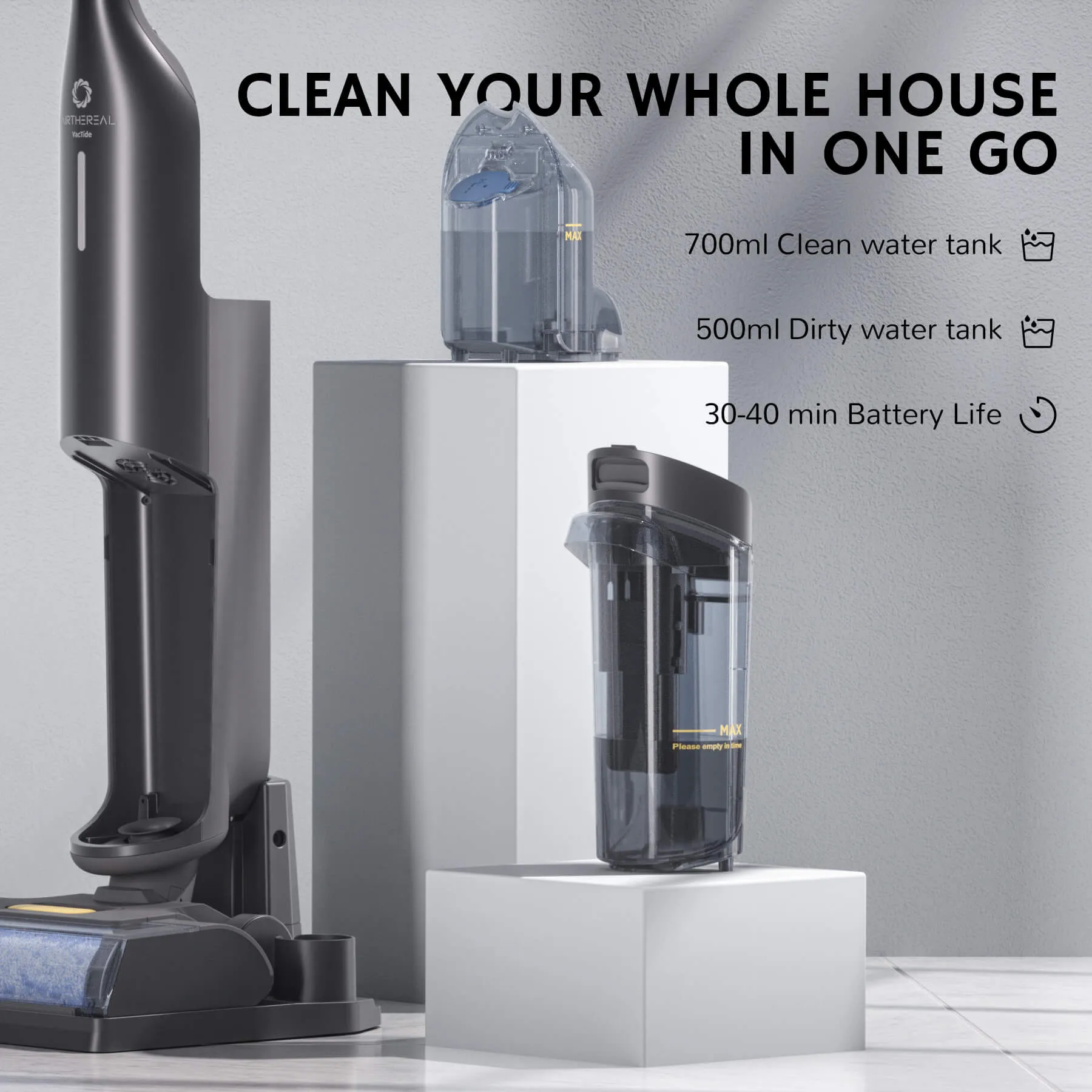 (Open Box) VacTide V1 Wet Dry Vacuum Cleaner