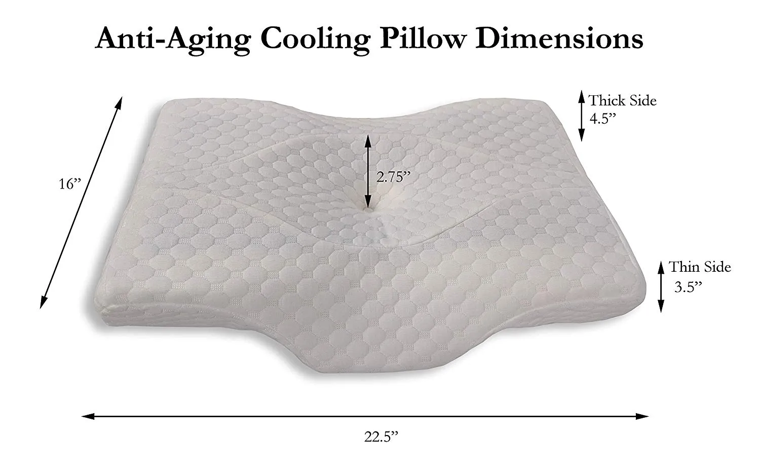 Opulence Cervical Memory Foam Pillow | Anti-Wrinkle and Anti-Aging Pillowcase Included