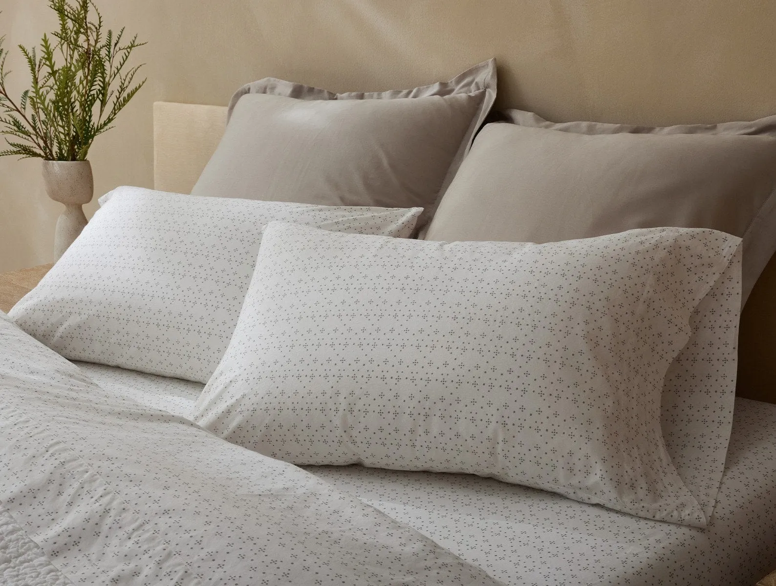 Organic Print Percale Sheets