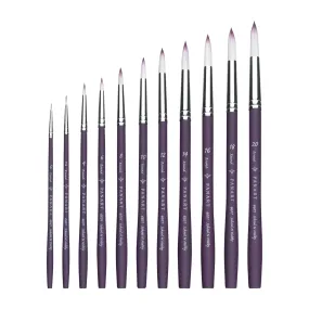 PANART TWO TONE SYNTHETIC FLAT SH BRUSH PACK 6621-8